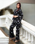 Printed Top & Wide-Leg Pant Set 61241
